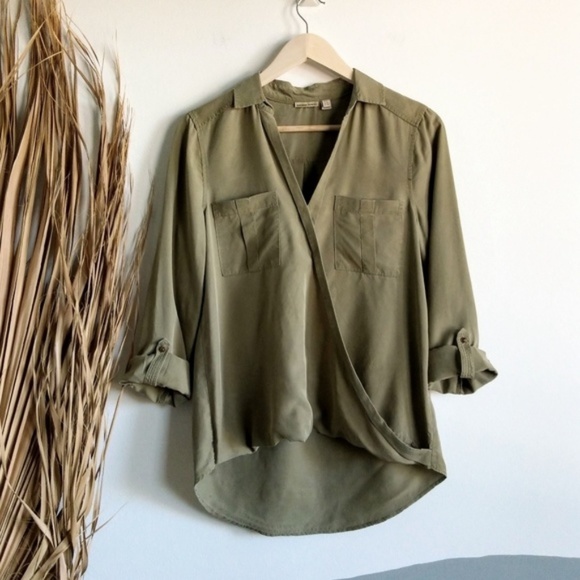SOLD* Anthro Holding Horses Celina Blouse Olive - Picture 2 of 8